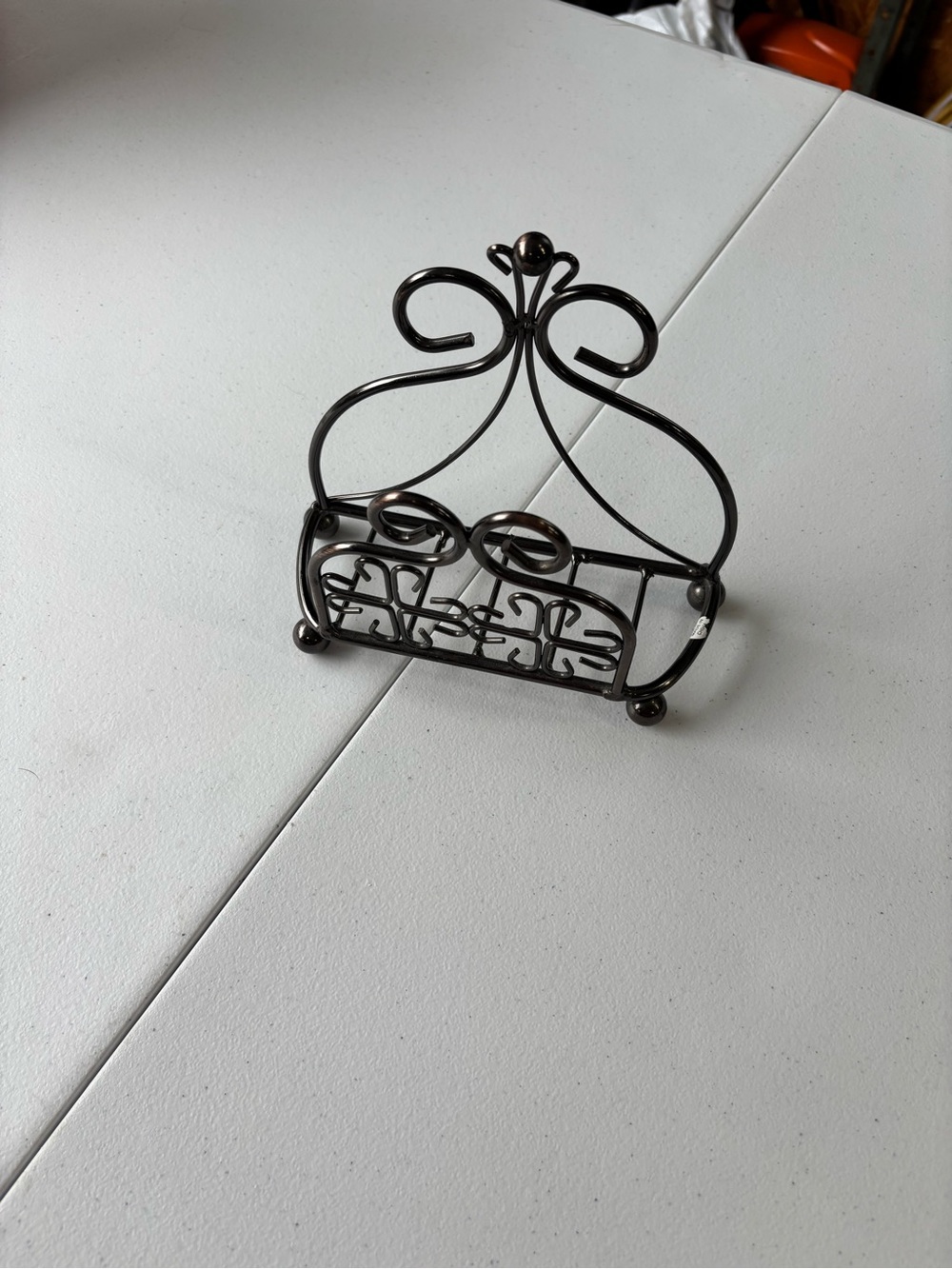 Decorative Black Metal Napkin Holder